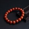 柿子红南红圆珠手串 - 红掌柜
