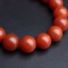 云南保山柿子红南红手串 - 红掌柜