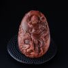 川料玫瑰红南红罗汉吊坠 - 红掌柜