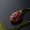 柿子红带玫瑰红南红罗汉手把件 - 红掌柜
