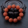 18.5mm柿子红南红回纹珠单圈手串-红掌柜