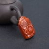 天然柿子红南红蝶恋花吊坠-红掌柜