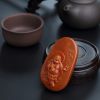 川料柿子红南红弥勒佛吊坠-红掌柜