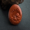 天然柿子红南红福在眼前吊坠-红掌柜