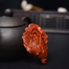 天然柿子红南红白菜吊坠-红掌柜