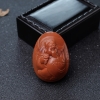 柿子红南红财神吊坠-红掌柜