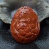 四川天然柿子红南红吊坠-红掌柜