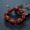 四川天然火焰纹南红桶珠单圈手串-红掌柜