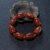 四川天然南红桶珠单圈手串-红掌柜