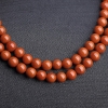 8mm天然柿子红南红佛珠-红掌柜