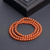 四川5.5mm柿子红南红108佛珠-红掌柜