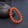 天然樱桃红南红单圈手串-红掌柜