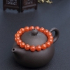 四川天然南红单圈手串-红掌柜