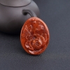 川料天然火焰纹南红蝶恋花吊坠-红掌柜