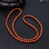 川料天然火焰纹南红米珠项链-红掌柜