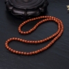 天然火焰纹南红米珠项链-红掌柜