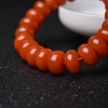 天然樱桃红南红算盘珠单圈手串-红掌柜