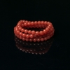 6.4mm樱桃红南红108佛珠-红掌柜