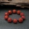 川料天然南红貔貅珠单圈手串-红掌柜