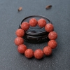 18.4mm柿子红南红回纹珠单圈手串-红掌柜
