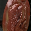 四川俏色南红鹰吊坠-红掌柜
