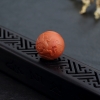天然南红雕花圆珠-红掌柜