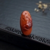 天然俏色南红喜事连连吊坠-红掌柜