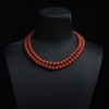 7mm柿子红南红珠链-红掌柜