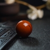 天然柿子红南红圆珠-红掌柜