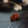 四川柿子红南红貔貅吊坠-红掌柜