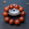 23.5mm柿子红天然南红单圈手串-红掌柜