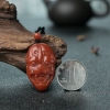 天然南红兽面挂坠-红掌柜