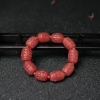 柿子红南红桶珠单圈手串-红掌柜