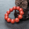 天然柿子红南红单圈手串-红掌柜