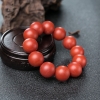 保山柿子红南红单圈手串-红掌柜