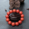 保山天然柿子红南红单圈手串-红掌柜