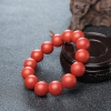 天然柿子红南红单圈手串-红掌柜