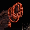 7.5mm柿子红南红108佛珠项链-红掌柜