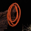 7.0mm柿子红南红圆珠多圈手串-红掌柜