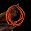 4.3mm柿子红南红圆珠多圈手串-红掌柜