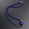 阿富汗天然青金石大圆珠项链 - 红掌柜