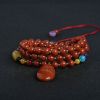 天然川料南红蜜蜡手串项链套装 - 红掌柜