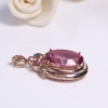 18K镶粉色托帕石吊坠-红掌柜