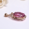 18K镶粉色托帕石吊坠-红掌柜