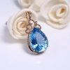 18K蓝色托帕石吊坠 - 红掌柜