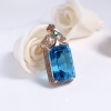 18K蓝色托帕石吊坠 - 红掌柜