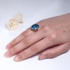 巴西蓝色托帕石戒指 - 红掌柜