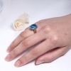 巴西蓝色托帕石戒指 - 红掌柜