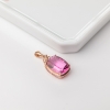 天然粉色托帕石吊坠-红掌柜