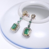 鲜绿祖母绿耳坠-红掌柜